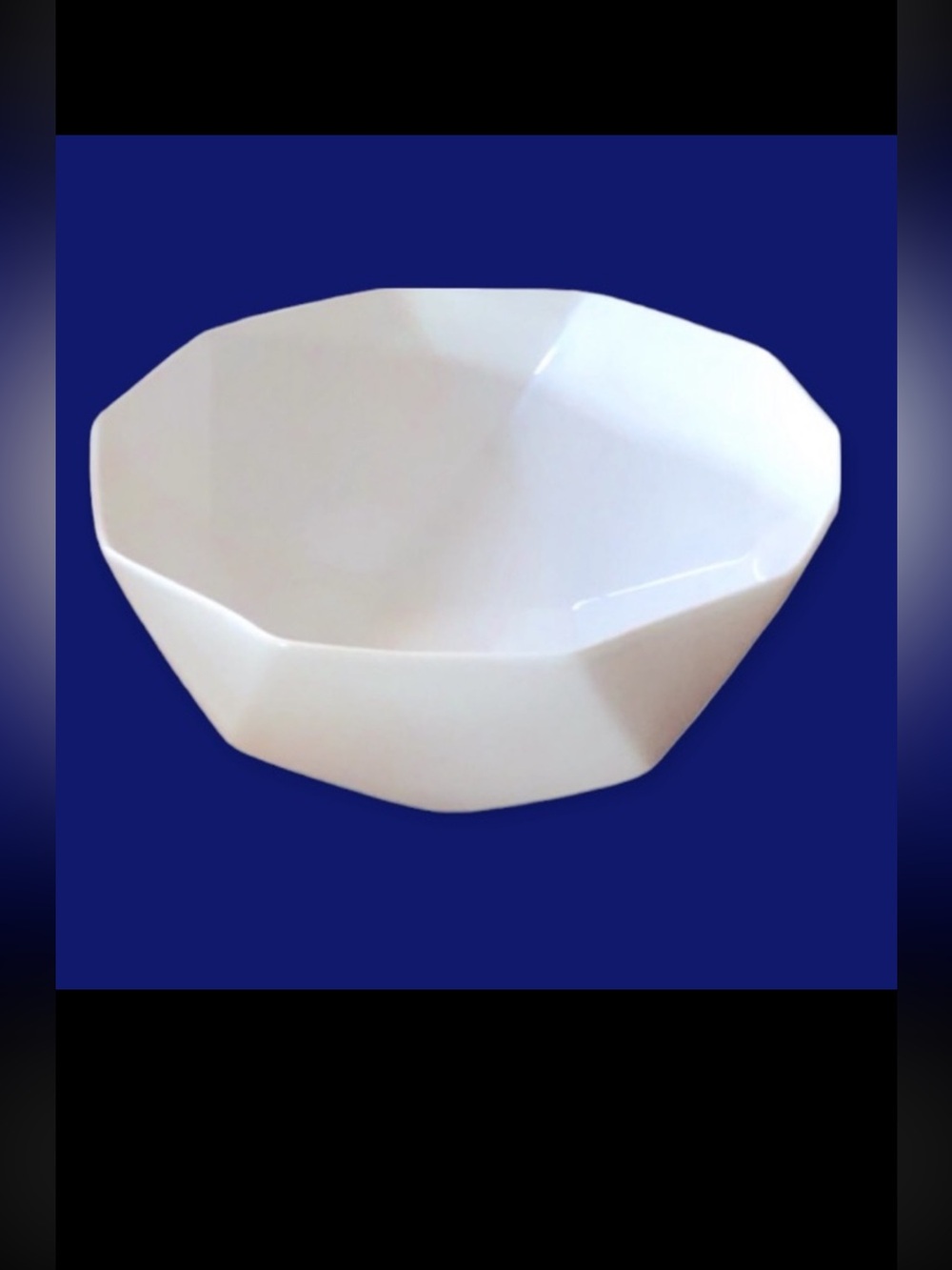 Large Ceramic salad bowl white ceramic NWOT
